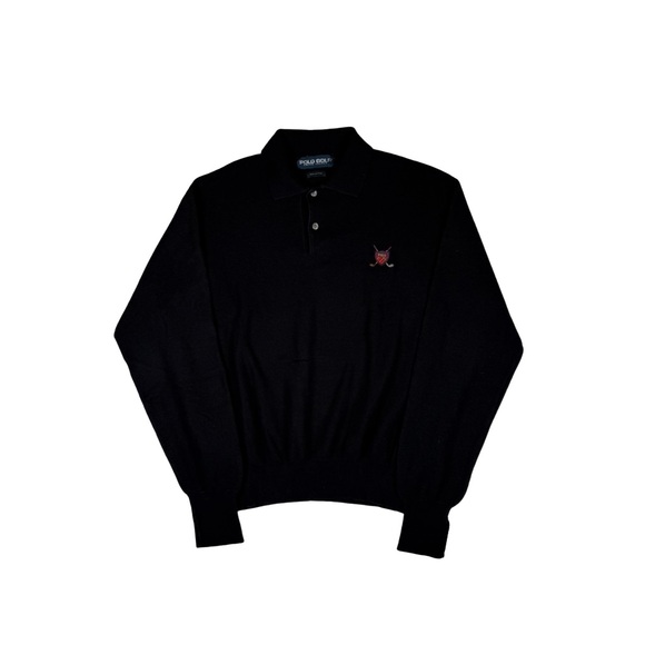 Polo by Ralph Lauren Black Long Sleeve Polo Shirt - Picture 1 of 10
